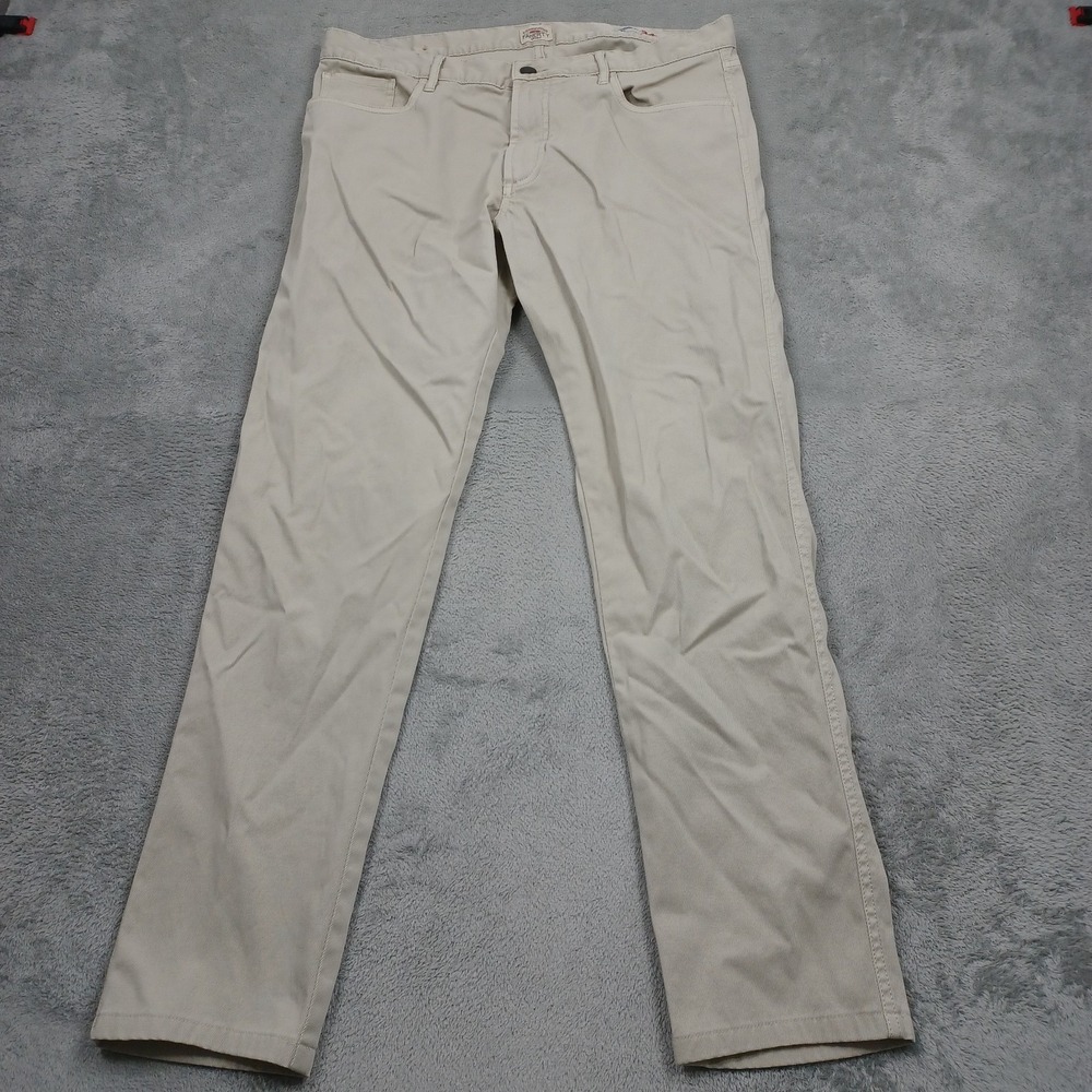 Faherty Pants Mens 34x30 Brown Straight‎ Preppy Pockets Casual Cotton